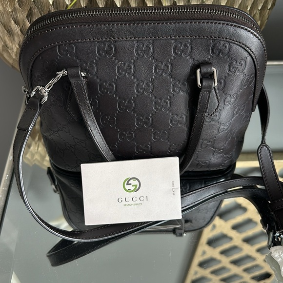 COPY - Original leather Gucci Guccissima dome bag - Picture 3 of 5